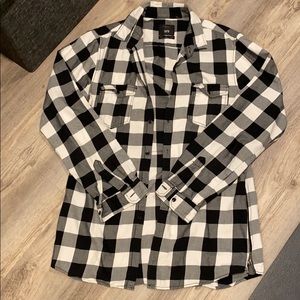 Zara Original 1975 Plaid Button Up Top